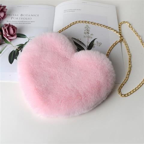 Love Bags For Women Plush Chain Shoulder Bags Valentine's Day Party Bag - Executive-Skincare