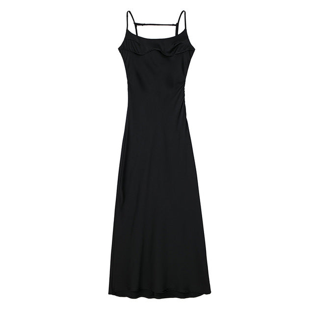 Satin Sleeveless Dress - Executive-Skincare