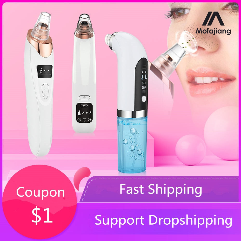 Blackhead Remover Vacuum Pore Cleaner Suction Cleaning Face Care Black Head Cleaner Acne Extractor Diamond Microdermabrasion - Executive-Skincare