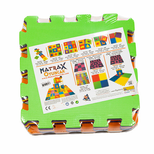 Matrax Eva Puzzle Play Mat, Geometric Shapes, 33 x 33 cm x 7 mm, 9 - Executive-Skincare