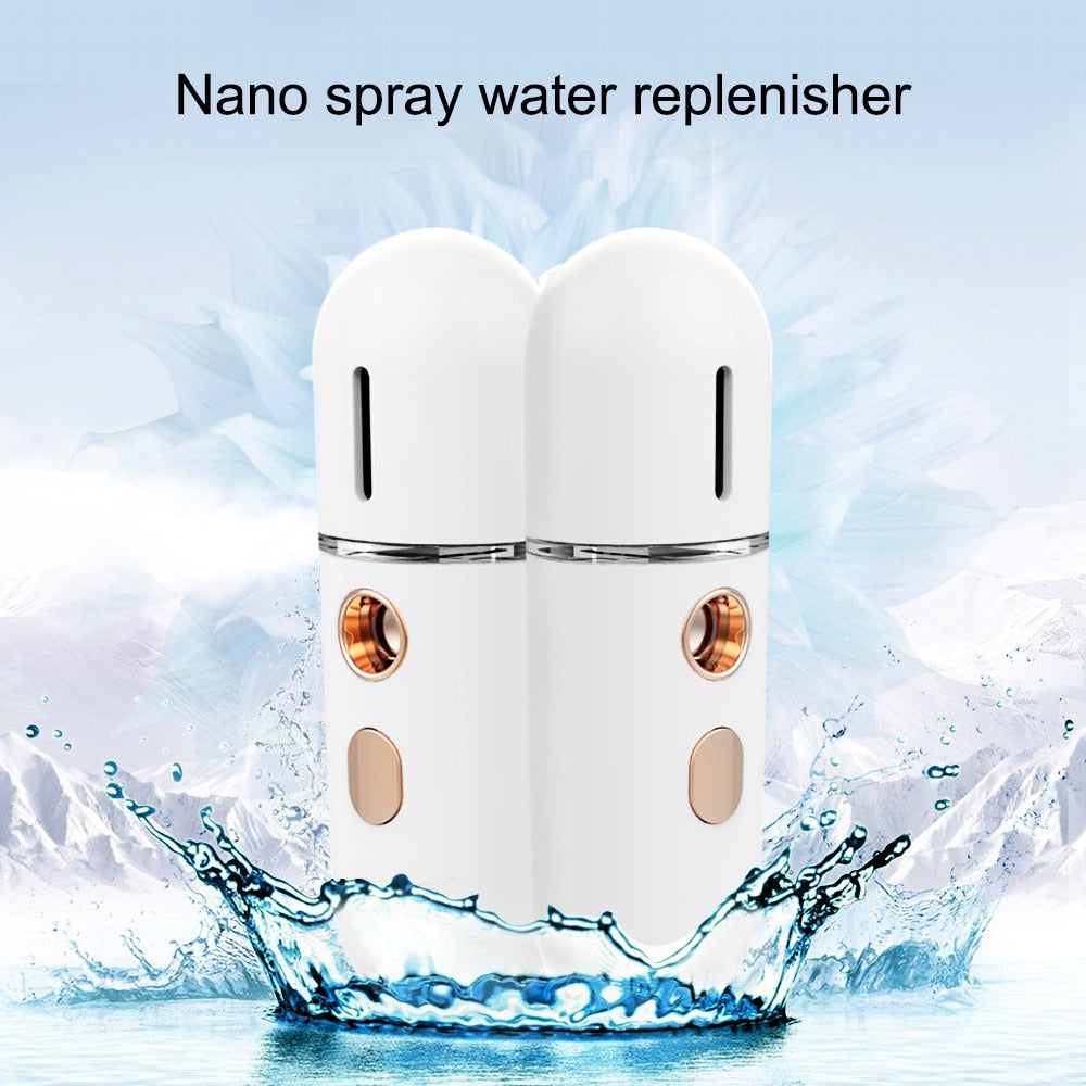 Mist Sprayer Mini 30ml Nano Portable Face Spray Facial Body  Steamer Moisturizing Skin Care Humidifier Instruments - Executive-Skincare