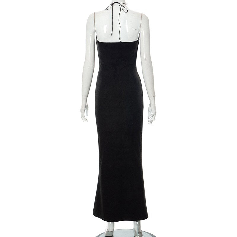 Backless Halter Long Dress - Executive Quality Store