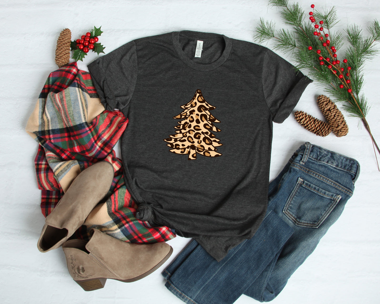 Leopard Christmas Tree Shirt, Christmas Shirts - Executive-Skincare