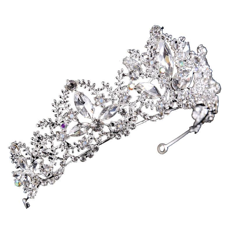 Women's Baroque Crown Crystal Bridal Headdress - Image #4