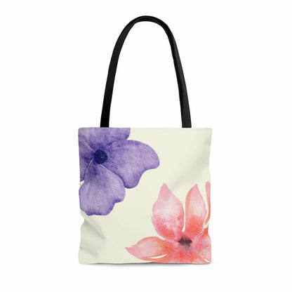 Fresh Floral Print Beach Shopper Tote Bag Medium - Executive-Skincare