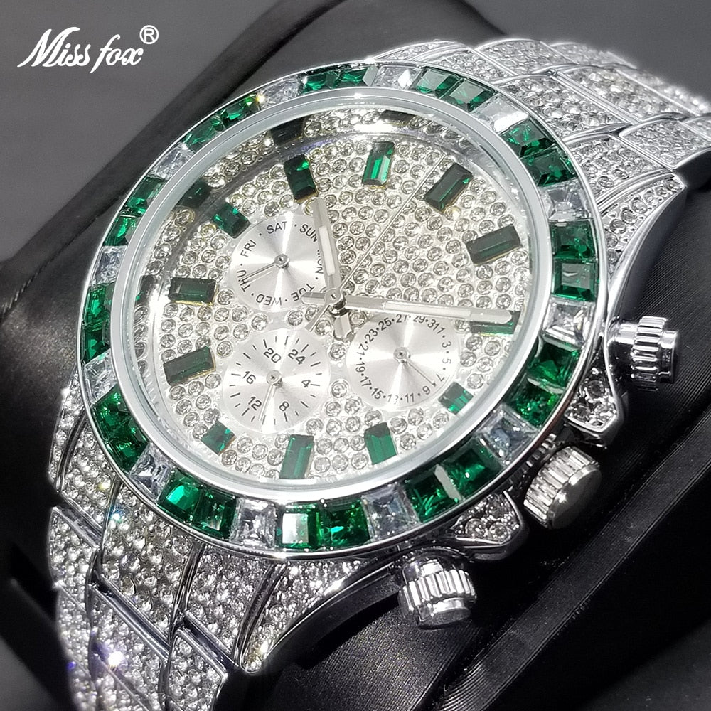 Men's Diamond Calendar Watches - Executive-Skincare