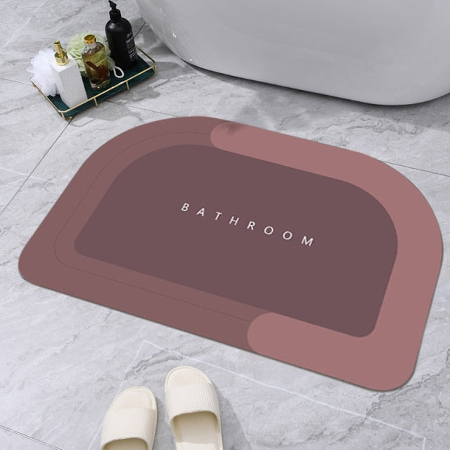 Super Absorbent Bath Mat Quick Drying Bathroom Rug Non-slip Entrance Doormat Nappa Skin Floor Mats Toilet Carpet Home Decor - Executive-Skincare