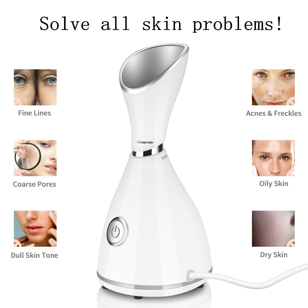 Face Steamer Machine SPA Sprayer Sauna Facial Humidifier Skin Care Facial Vaporizer Vapeur Visage Nebulizador Limpiador Digester - Executive-Skincare