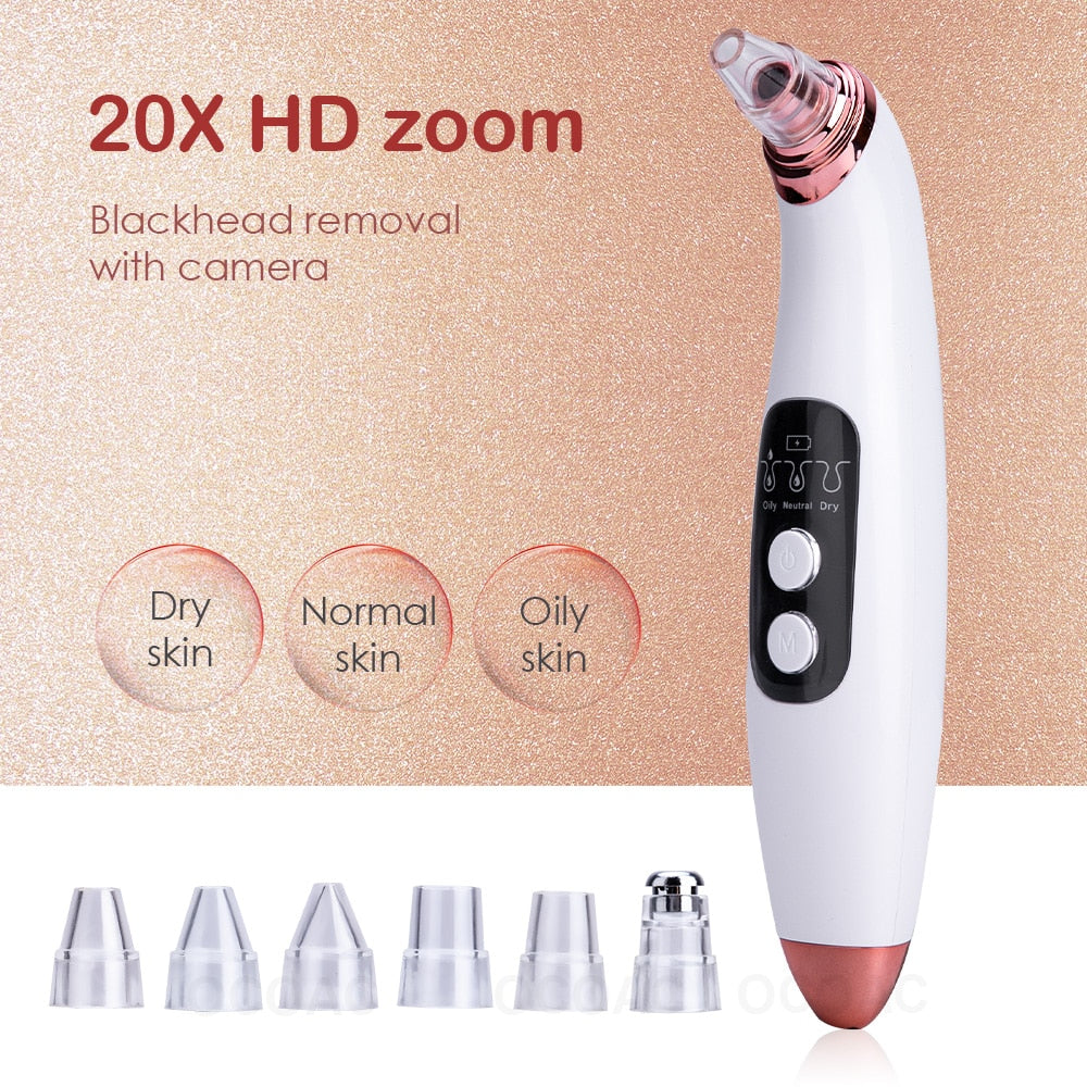 Visible Camera Blackhead Remover Face Deep Nose Cleaner Pore Acne Pimple Removal Vacuum Suction Facial Beauty Clean Skin Tool - Executive-Skincare