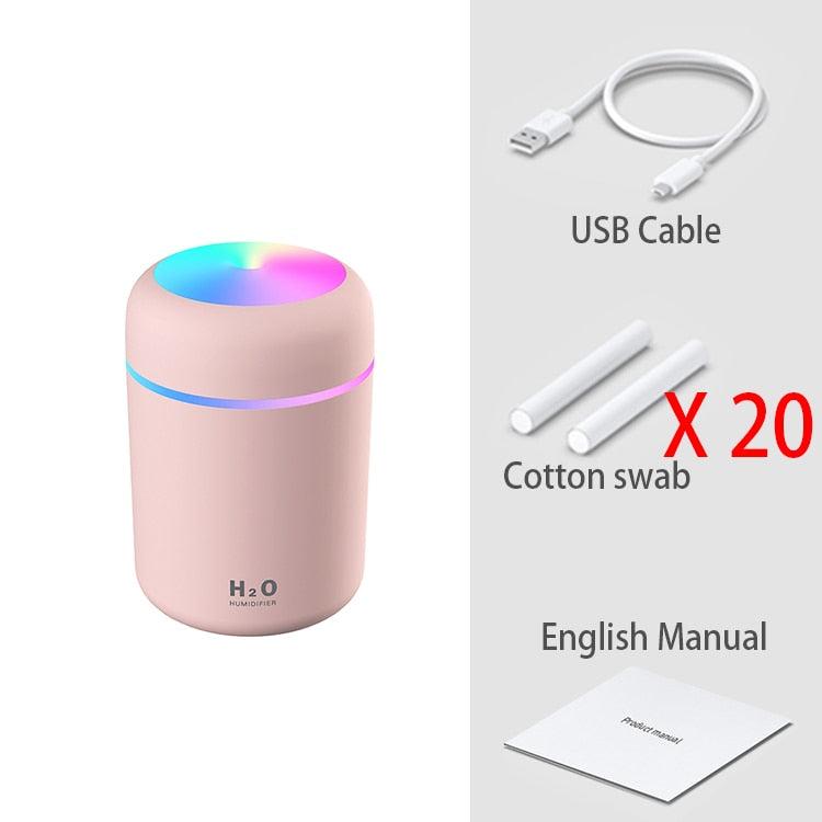 300ml H2O Air Humidifier Portable Mini USB Aroma Diffuser With Cool Mist For Bedroom Home Car Plants Purifier Humificador - Image #3