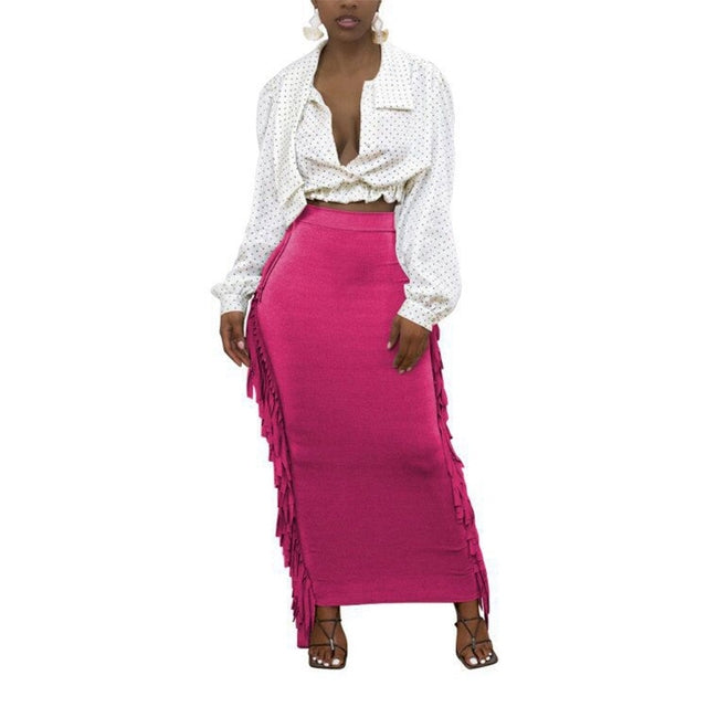 Tassel Long Skirt - Executive-Skincare