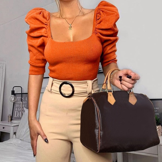 Puff Sleeves Blouse - Executive-Skincare