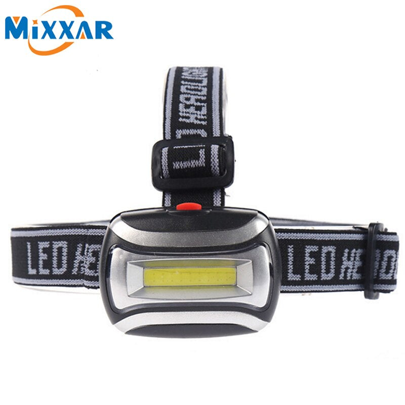  LED Headlight Mini Headlamp COB Flashlight Camping Torch Light 