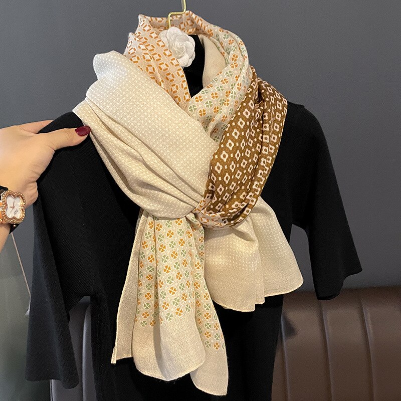 2022 New Women Cotton Scarf Winter Warm Neck Shawls and Wraps Blanket Scarfs Hijabs Headband Pashmina Female Store Foulard - Executive-Skincare