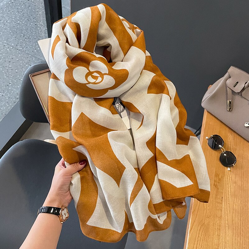 2022 New Women Cotton Scarf Winter Warm Neck Shawls and Wraps Blanket Scarfs Hijabs Headband Pashmina Female Store Foulard - Executive-Skincare