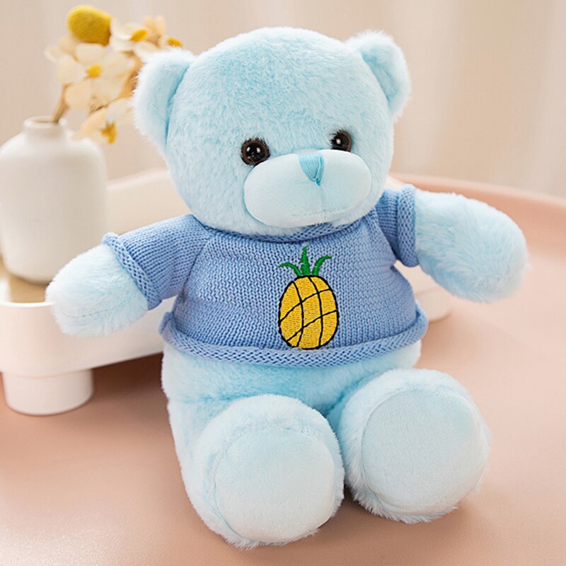 Lovely Coloured Fruits Bear Plush Toys Stuffed Teddy Bear Soft Animal Pillow Wedding Gifts Baby Dolls Birthday Gift Child Kids - Executive-Skincare