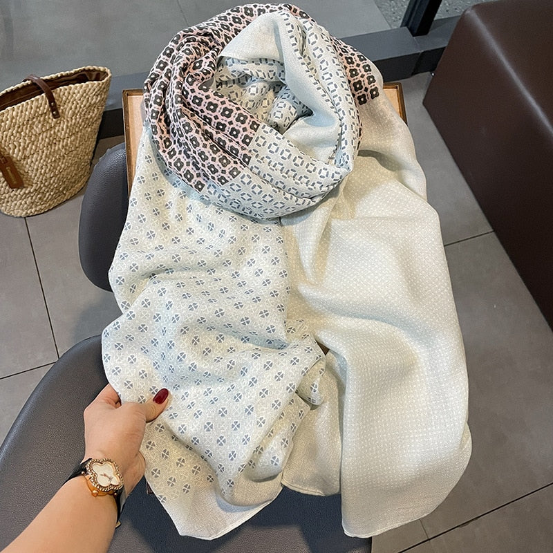 2022 New Women Cotton Scarf Winter Warm Neck Shawls and Wraps Blanket Scarfs Hijabs Headband Pashmina Female Store Foulard - Executive-Skincare