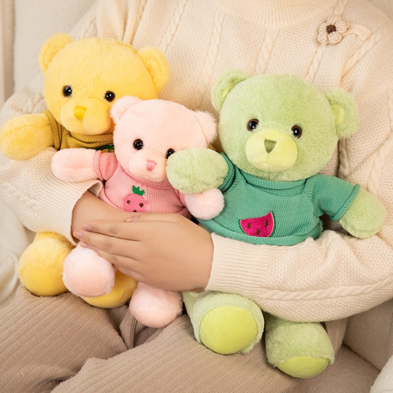 Lovely Coloured Fruits Bear Plush Toys Stuffed Teddy Bear Soft Animal Pillow Wedding Gifts Baby Dolls Birthday Gift Child Kids - Executive-Skincare