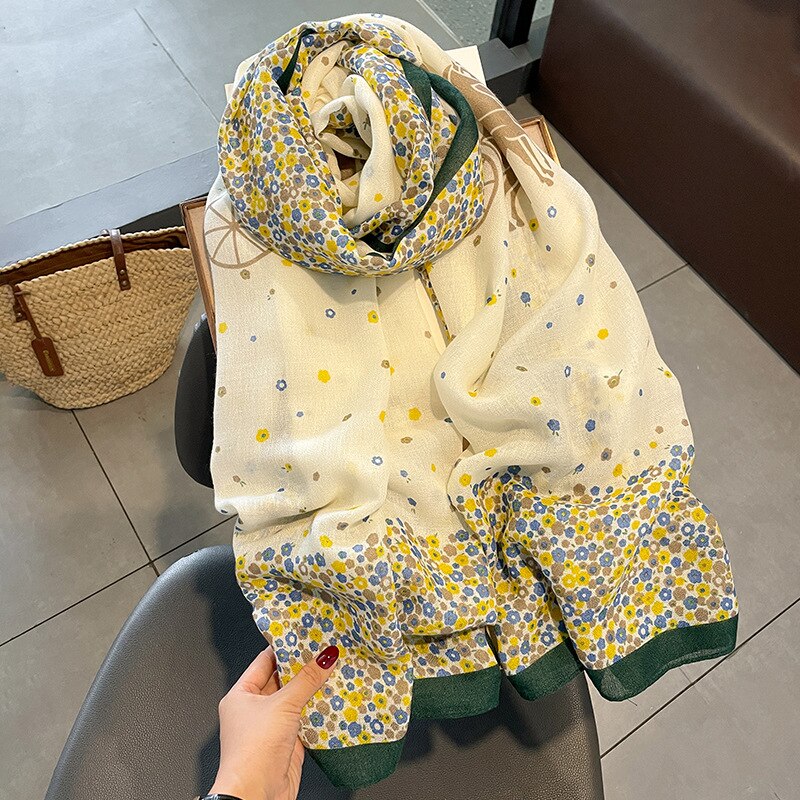 2022 New Women Cotton Scarf Winter Warm Neck Shawls and Wraps Blanket Scarfs Hijabs Headband Pashmina Female Store Foulard - Executive-Skincare