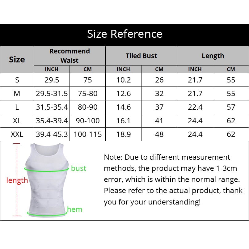 Slimming Vest Men&#39;s Slimming Underwear Body Shaper Waist Cincher Corset Men Shaper Vest Body Slimming Tummy Belly Body Shapewear - Executive Quality Store