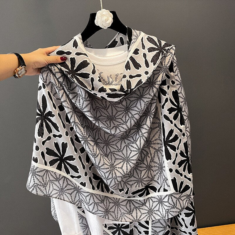 2022 New Women Cotton Scarf Winter Warm Neck Shawls and Wraps Blanket Scarfs Hijabs Headband Pashmina Female Store Foulard - Executive-Skincare