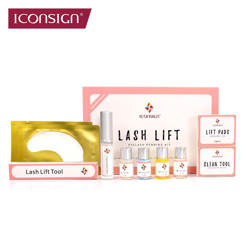 ICONSIGN Upgrade Version Lash Lift Kit Professional Lifting Eyelashes Lasting 6-8 Weeks Lash Perm Eyelash Enhancer Makeup Tools - Executive-Skincare