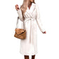 Autumn Winter Long Trench Women Belt Oversize Coat Solid Color - Executive-Skincare