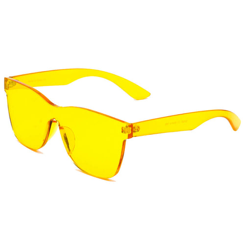 LEMOORE | S2057 - Retro Flat Lens Candy Color Square Rimless Tinted - Executive-Skincare