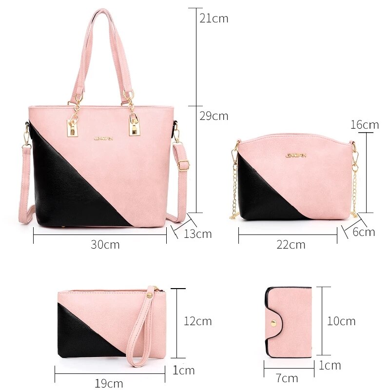 Composite Bag for Women Handbag Set 4 Pcs/Set Handbag Women Shoulder - Executive-Skincare