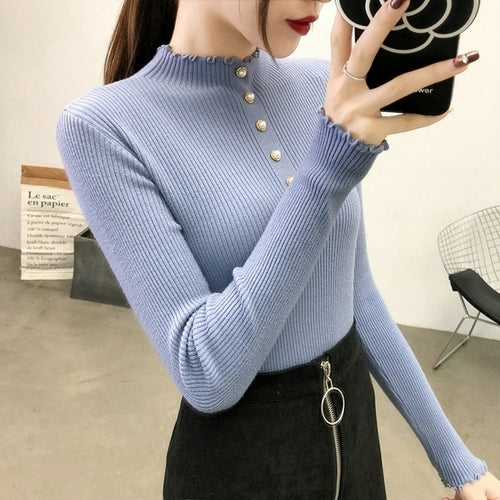 Disappearancelove 2022 Women High Quality Winter Turtleneck Sweater - Executive-Skincare