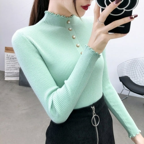 Disappearancelove 2022 Women High Quality Winter Turtleneck Sweater - Executive-Skincare