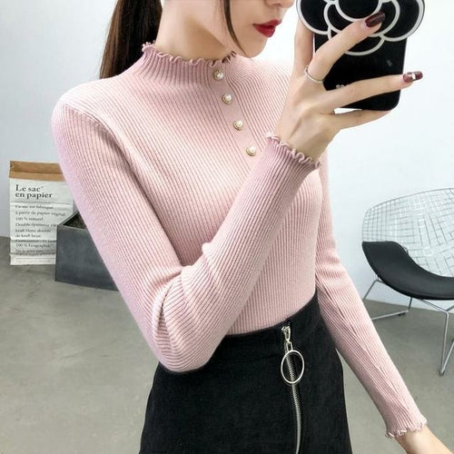 Disappearancelove 2022 Women High Quality Winter Turtleneck Sweater - Executive-Skincare