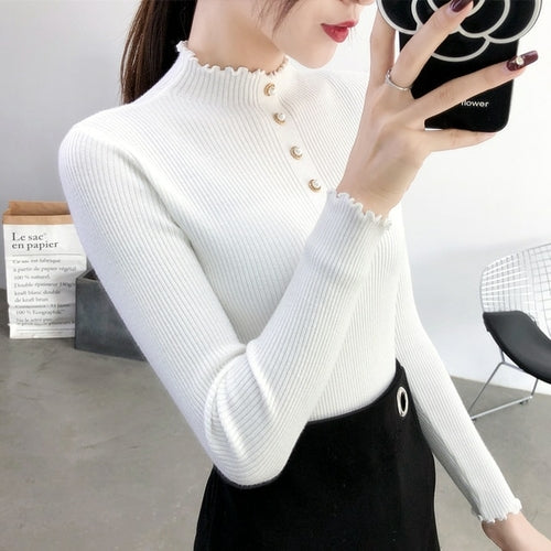 Disappearancelove 2022 Women High Quality Winter Turtleneck Sweater - Executive-Skincare