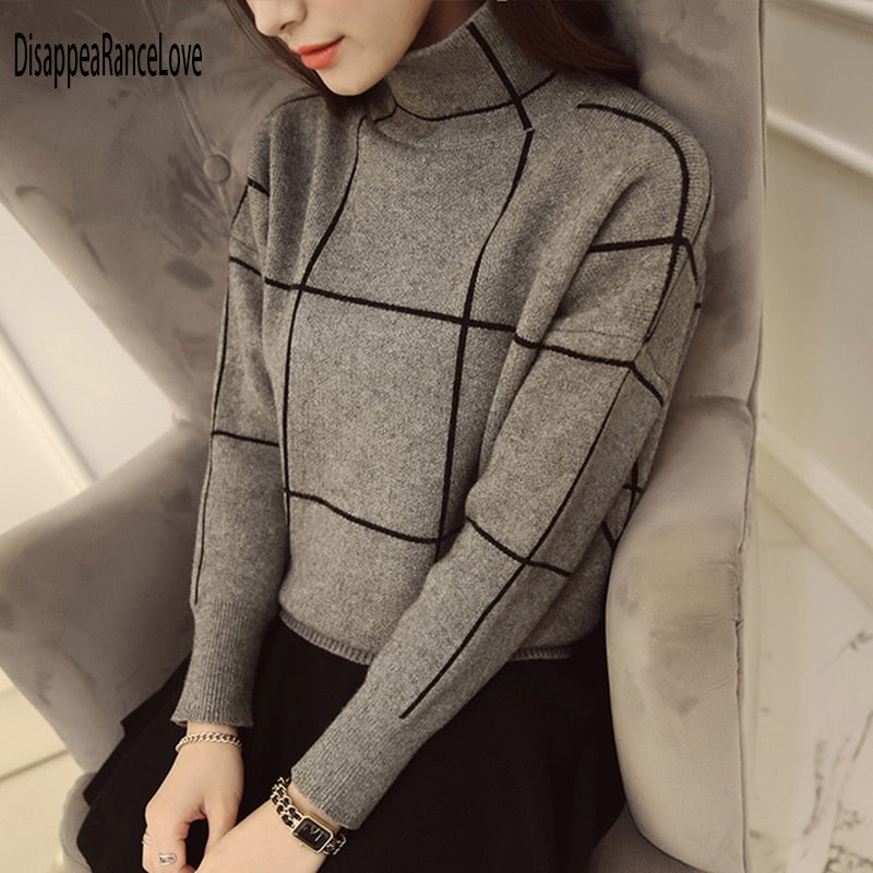 Disappearancelove 2022 Women High Quality Winter Turtleneck Sweater - Executive-Skincare