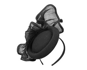 Bespoke black winter racing fascinator - Executive-Skincare