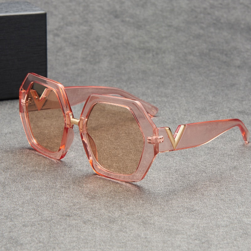 Fashion Luxury Square Ladies Fashion Brand Designer Retro Sun Glasses - Executive-Skincare