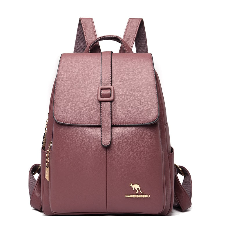 Summer 2021 Women Leather Backpacks Fashion Shoulder Bags Female Backpack Ladies Travel Backpack Mochilas School Bags For Girls - Executive-Skincare