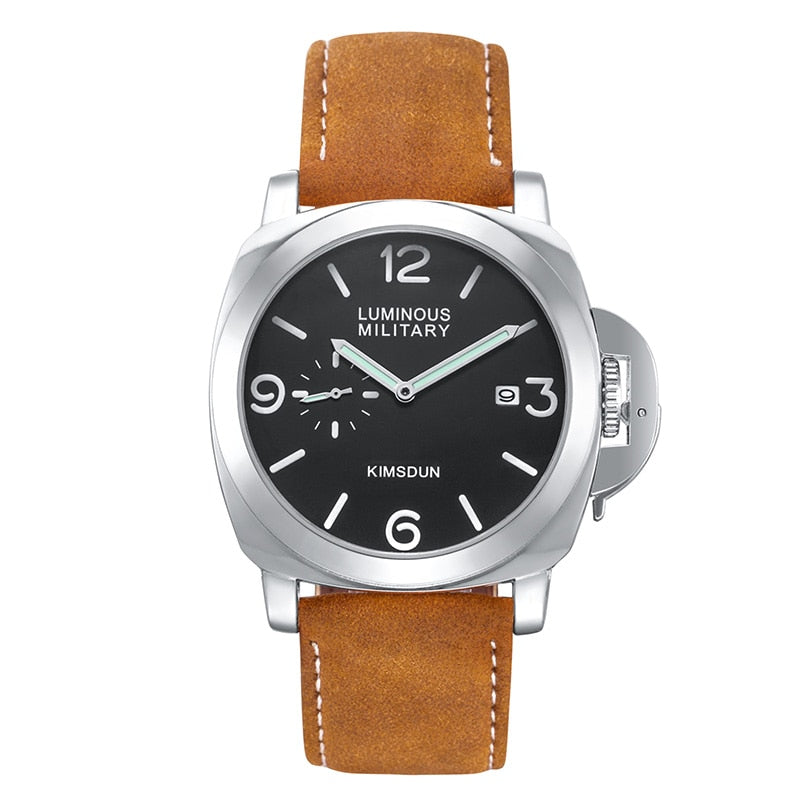 Luxury Top Brand Sport Watch Men Waterproof Quartz Brown Leather Military Wrist Watch Men Army Clock Male relojes hombre hodinky - Executive-Skincare