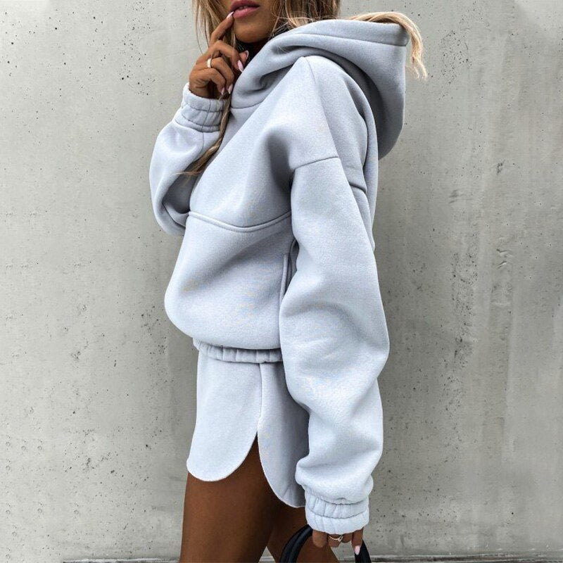 Summer Women&#39;s Letter Print Hooded Tracksuit Two Piece Set Female Sweatshirt Shorts Set 2021 Autumn Streetwear Soft Ladies Suits - Executive Quality Store