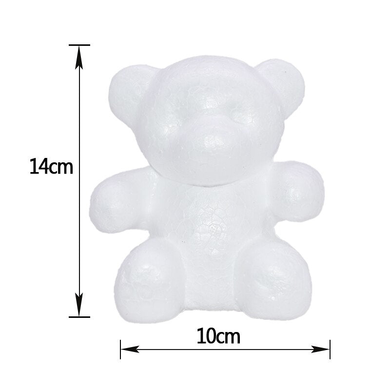 1pc 20cm Polystyrene Foam Teddy Bear Rabbit Mold PE Artificial Rose Flower Wedding Valentine  Day Gift Home Decorations - Executive-Skincare