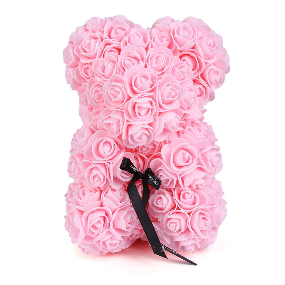 25 cm Teddy Rose Bear   Artificial PE Flower Bear Rose Valentine&#39;s Day For Girlfriend Women Wife Mother&#39;s Day Gifts - Executive-Skincare