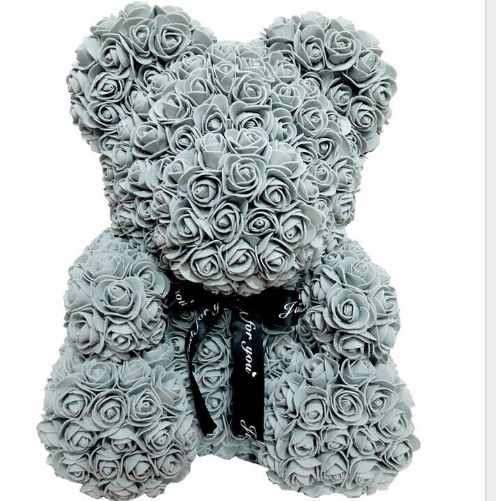 2021 New Style 37cm / 23cm Cute Teddy Bear Rose Flower Artificial Decoration Christmas Gift Female Valentine&#39;s Day Gift DropShip - Executive-Skincare