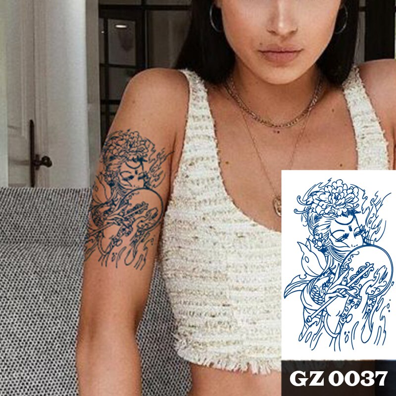 1Pcs Ink Juice Butterfly Text Tattoos Body Art Waterproof Temporary Tattoo Sticker For Men Women - Executive-Skincare