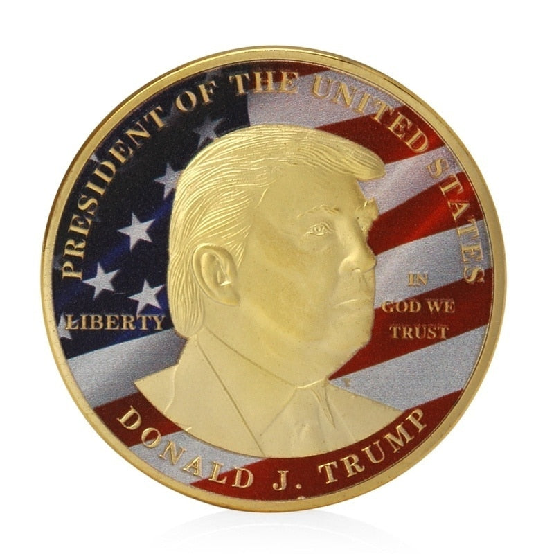 2020 Hot Sale Donald Trump President Historical Coin Gold Silver Plated Bitcoin Collectible Gift Bit Coins Memorabilia - Executive-Skincare