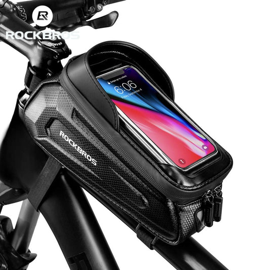 ROCKBROS Below 6.5&quot; Phone Bicycle Bags Waterproof 1.7L Top Tube Handlebar Bag Large Capactity Touch Screen Bike Phone Bag - Executive-Skincare