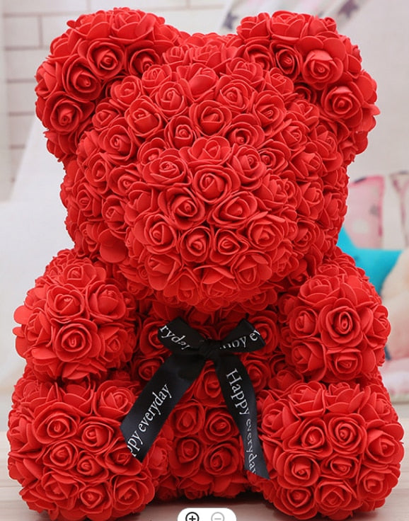 rose teddy bears flower rose bear  DIY gift box Christmas Valentine&#39;s Day present home decor wedding - Executive-Skincare