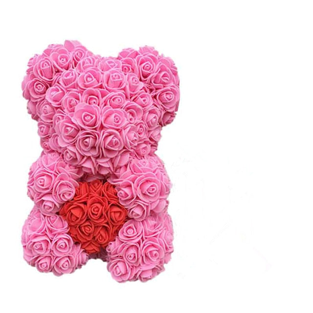 Valentines Day Gift 25Cm Red Rose Teddy Bear Soap Foam Artificial Flower Bea - Executive-Skincare