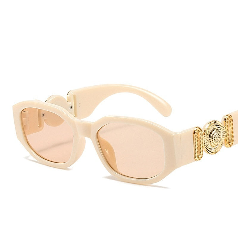 Fashion Brand Design Vintage Small Rectangle Sunglasses Women Men Retro Cutting Lens Gradient Square Sun Glasses Female UV400 - Executive-Skincare