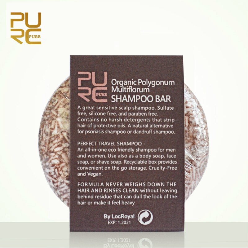 PURC Organic Polygonum Shampoo Bar 100% PURE and Polygonum Handmade Cold Processed Hair Shampoo No Chemicals Or Preservatives - Executive-Skincare