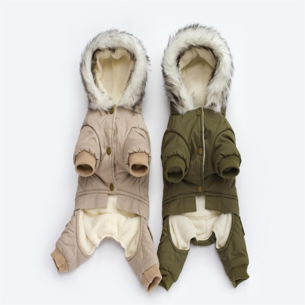 New Thickness Hooded Driver Style Pet Dogs Four Legs Cotton Winter Coat  Free Shiping By CPAM Warm Small Puppy Dogs Clothing - Executive-Skincare